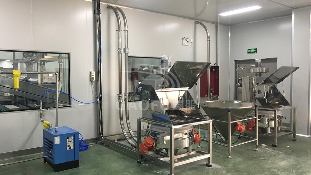 芝麻餅供粉系統